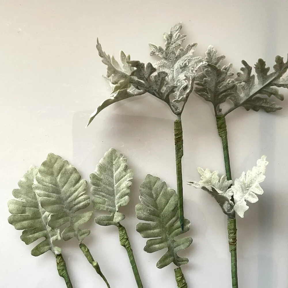 NEW DUSTY MILLER LAMBS EAR FOLIAGE ARTIFICAL PLANTS DIY CRAFTS HOLIDAY DÉCOR 16